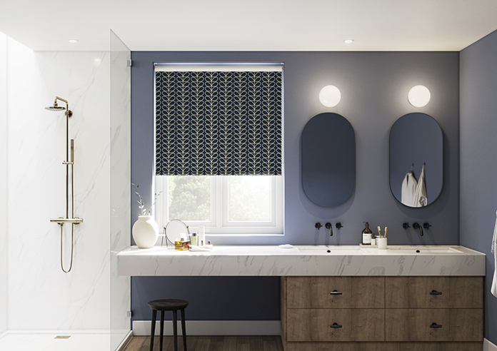 Orla Kiely Linear Stem, Navy Whale - Roller Blind - Image 3